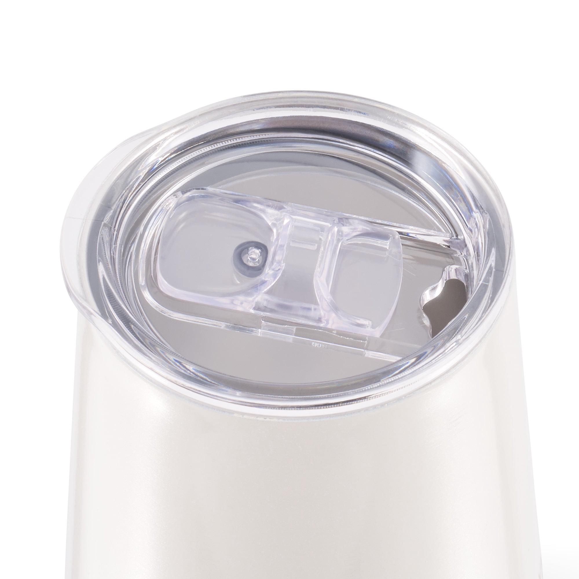 Thyme & Table 12 oz Stainless Steel Wine Tumbler with Push Lid, White