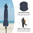 thumbnail image 4 of Iwicker 9Ft Sunbrella Patio Umbrella Outdoor Aluminum Market Umbrella with Crank and Push Button Tilt, Navy, 4 of 8