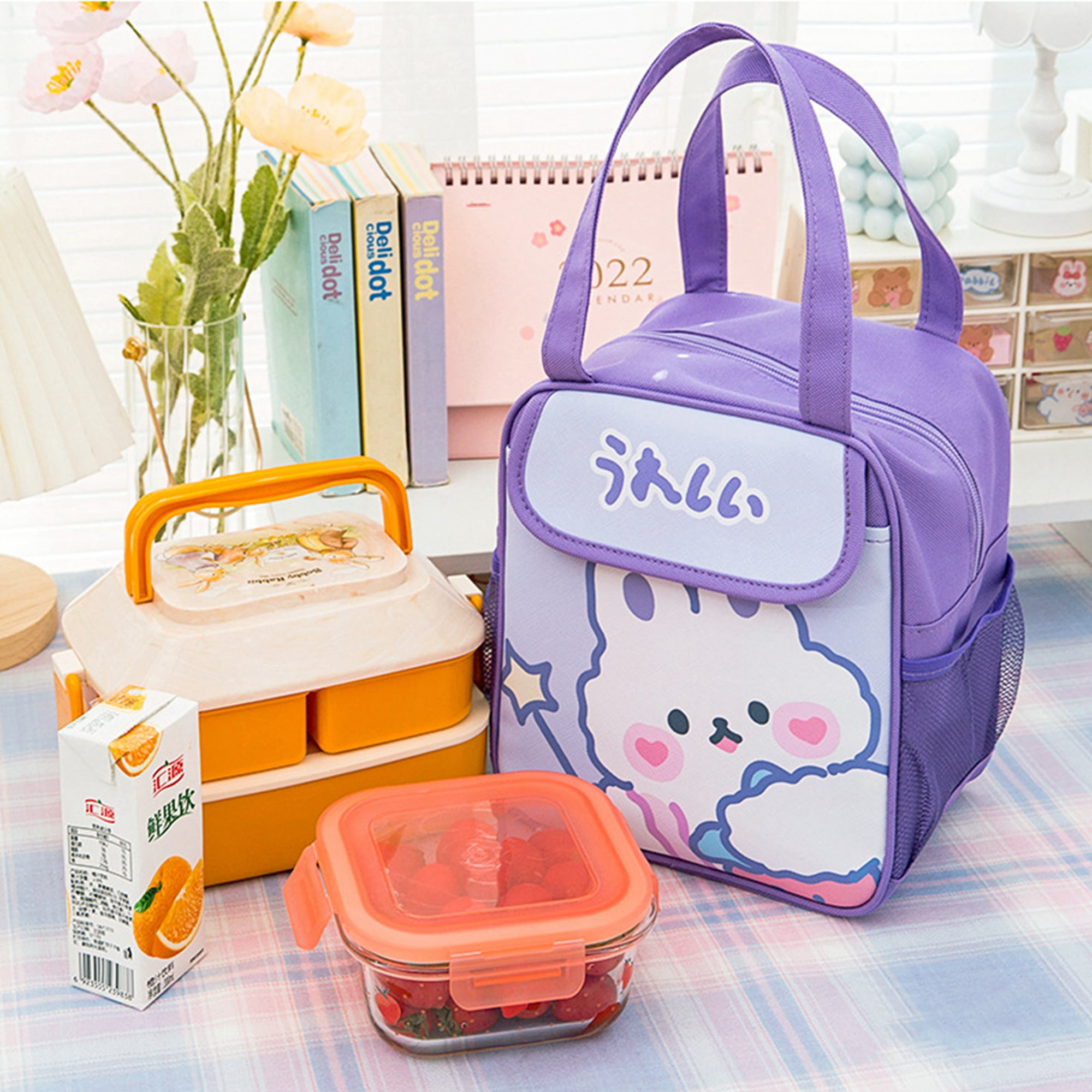  LUREMADE Kids Insulated Lunch Box for Girls Lunch Bag Women  Boys Toddler Teen School Daycare Kawaii Cute Travel bags (Rainbow Tie-Dye):  Home & Kitchen