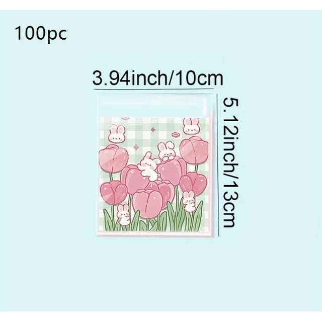 Bolsa de regalo con estampado de flores, perfecta for fiestas de té, cumpleaños y envoltorios de regalos pequeños.