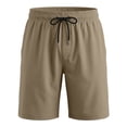 thumbnail image 4 of KIHOUT Men's Solid Quick-Dry Swim Trunks - 95% Polyester 5% Spandex, Elastic Drawstring Waist, Mesh Lined with Pockets for Beach, Pool and Active Wear, 4 of 9