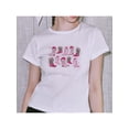 thumbnail image 5 of Yunliwuli Women T-shirt, Crew Neck Short Sleeve Boots Print Loose Summer Tops Streetwear for Casual Daily, 5 of 6