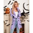 thumbnail image 5 of Halloween Day Cardigan Sweaters for Women V-Neck Open Front Cardigan Bats Printed Mid-Length Cardigans Shermie, 5 of 6