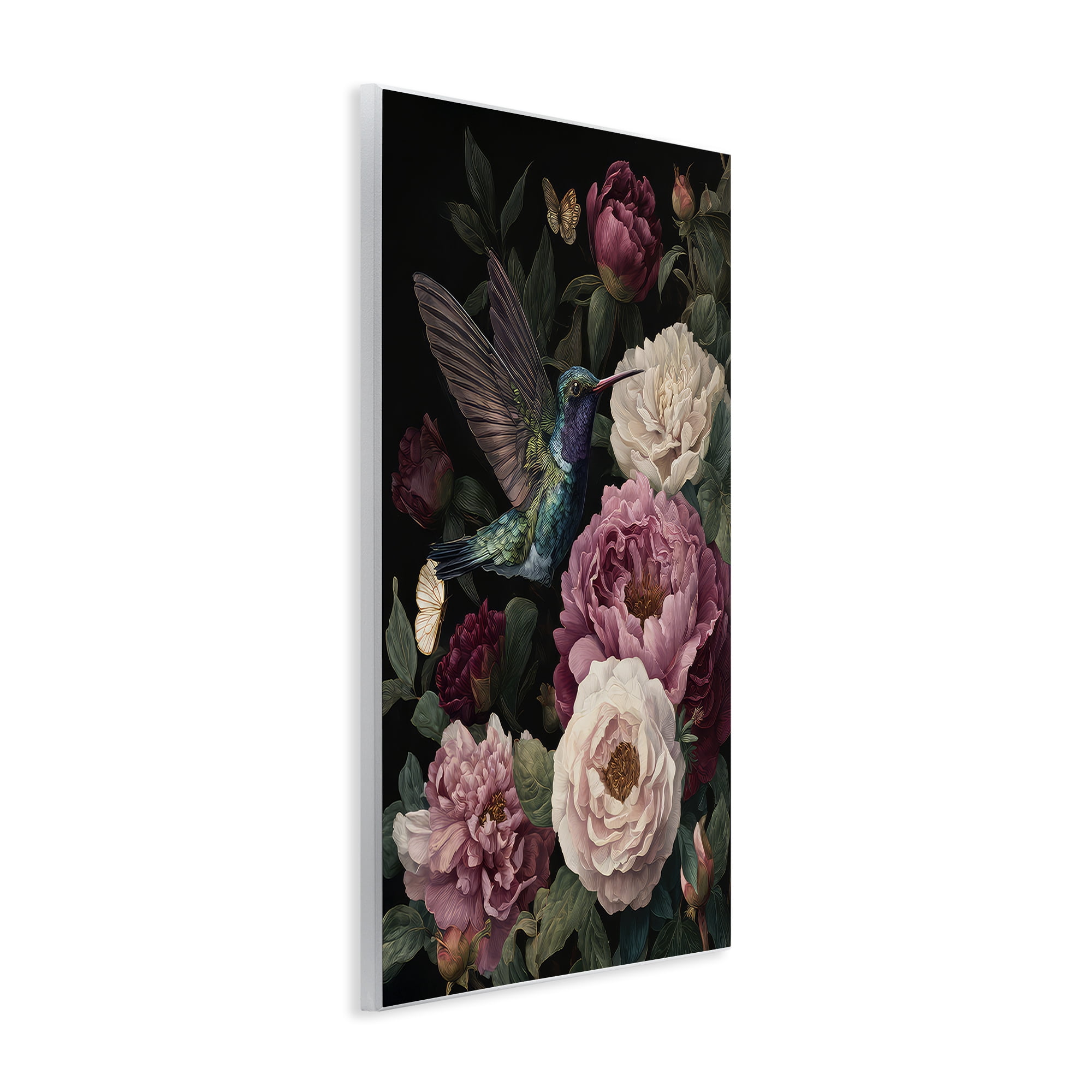 Stupell Industries Hummingbird & Lush Peonies Wall Plaque Art, design by The Wands Want