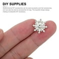 thumbnail image 4 of CUITING 20pcs Silver Crystal Snowflake Pearl Rhinestone Applique Embellishments, 4 of 7