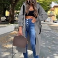 thumbnail image 5 of Qiopertar Women's Hoodies Zip Hooded Long Sleeve Oversized Fleece Coat Casual Warm Fall Winter Loose Cardigan Sweatshirt, Gray M, 5 of 6