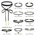 thumbnail image 4 of RSAMD 10 Pieces Chokers Necklace Black Classic Velvet Stretch Gothic Tattoo NeckliYUWO, 4 of 4