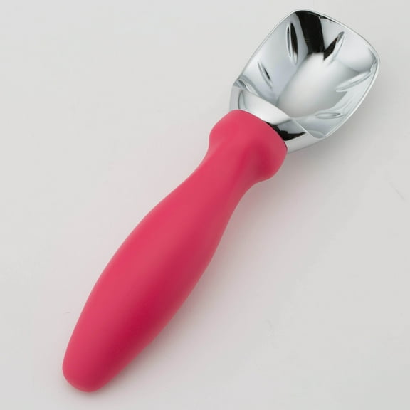 Spring Chef Ice Cream Scoop with Comfortable Handle, Professional Heavy Duty Kitchen Tool for Cookie Dough, Gelato, Sorbet, Pink