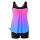 thumbnail image 5 of Trajes de baño tankini para mujer Trajes de baño de dos piezas con espalda de tiras y estampado conservador para mujer Traje de baño de dos piezas para mujer, 5 of 5