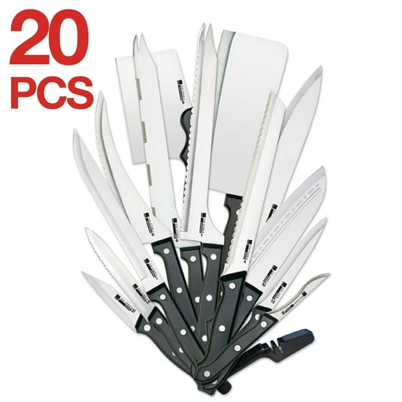 Ronco 20 Piece Professional Knife Set Full-Tang Handles