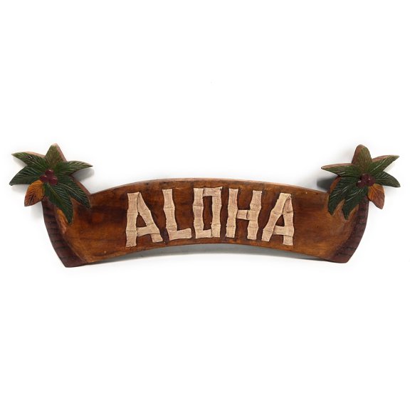 Aloha Sign 22" w/ Pam Trees - Welcome Sign | #bag1500354