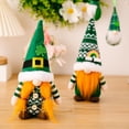 thumbnail image 3 of Conjunto de 2, sombrero verde con trébol, adorno colgante de trébol de la suerte del Festival irlandés para ancianos sin rostro, decoraciones de día, 3 of 5