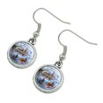 thumbnail image 2 of Mountain Fly Fishing Bear Stream Lake Fish Novelty Dangling Drop Charm Earrings, 2 of 5