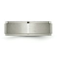thumbnail image 4 of Titanium Ridged Edge 7mm Brushed and Polished Band, 4 of 8