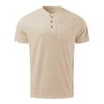thumbnail image 3 of JTieacloth Mens Male Spring Summer Comfortable Lightweight T Shirt Solid Color Pocket Short Sleeve Top, 3 of 4