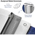 thumbnail image 5 of Black and Grey Shower Curtain Set with 12 Metal Hooks, Black Geometric Shower Curtain Modern Black White Silver Shower Curtains for Mens Bathroom, Decorative Bath Curtain, Water Repellent 72x72, 5 of 6