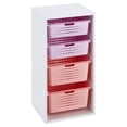 thumbnail image 7 of Your Zone Kids Sliding Bin Organizer with 4 Storage Bins, Pink, 7 of 7