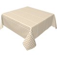 thumbnail image 1 of Nappe Carrée 54 x 54 Pouces, Nappe à Carreaux Beige Imperméable pour Table à Manger, Buffets et Camping, 1 of 1