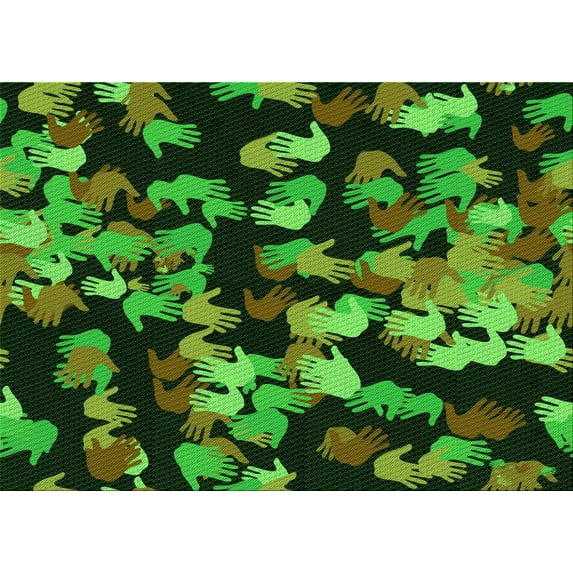 Ahgly Company Indoor Rectangle Patterned Dark Forest Green Area Rugs, 3' x 5'
