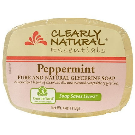 Clearly Natural Glycerine Bar Soap, Peppermint, 4 Oz