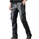 thumbnail image 2 of Pantalones largos de moda para hombre, gruesos, cálidos, de motociclista, de color sólido, con bolsillos, informales, de seda de hielo, 2 of 9