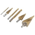 thumbnail image 4 of Hex Shank Steps Drills, Dual Purpose Convenient Chip Removal Spiral Grooved Step Drill Bit Wear Resistance  For Metal, 4 of 8