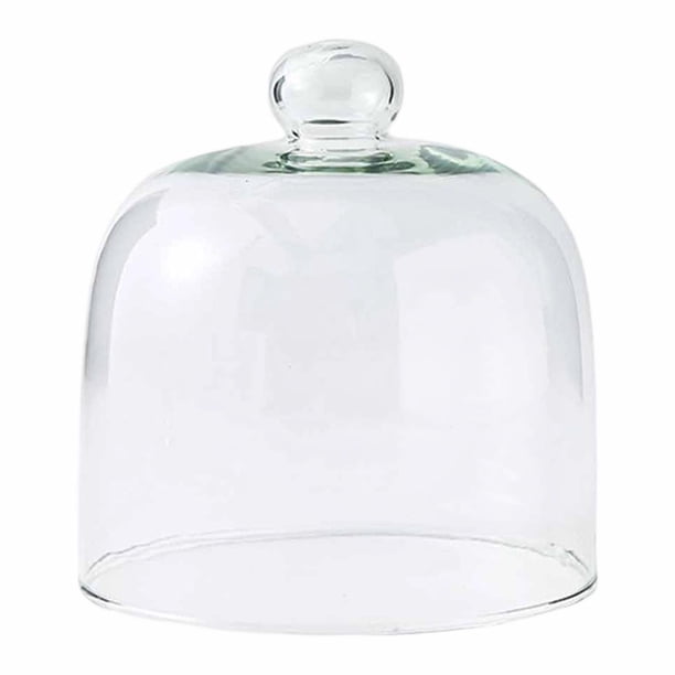 Tapa de cristal para postres, cúpula antipolvo para pasteles, campana de exhibición transparente para protección de alimentos. 17 cm x 16 cm