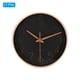 thumbnail image 3 of Reloj de pared Uxcell de 8" a batería, silencioso, sin tictac, reloj redondo, negro y dorado, 3 of 6