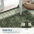 thumbnail image 5 of Hasoo Washable Living Room Area Rug 9x12 Large Modern Plaid Geometric Non-Slip Soft Foldable Indoor Green Carpet, 5 of 5
