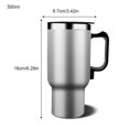 thumbnail image 2 of EASTIN New 500ml Heating Cup with Handle Vehicle Heated Coffee Mug Large Capacity Thermal Insulation Kettle Automotive Supplies, 2 of 9