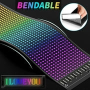 PECHAM 14.7 inch Flexible Programmable LED Sign, Car Decor Scrolling Light Sign with App Control Custom Text Pattern Pre-Made Animation