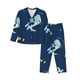 thumbnail image 1 of Fotbe Space Dinosaur Conjunto de Pijama de Manga Larga para Mujer con Estampado, Ropa de Dormir de 2 Piezas, Conjunto de Casa Suave y Cómodo con Bolsillos-Small, 1 of 7