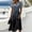 Black, variant on Women's Floral Print V Neck Dress Short Sleeve High Waist A Line Midi Casual Summer Outfit Flowy Lightweight Party Wear Vacation Boho Chic Black L