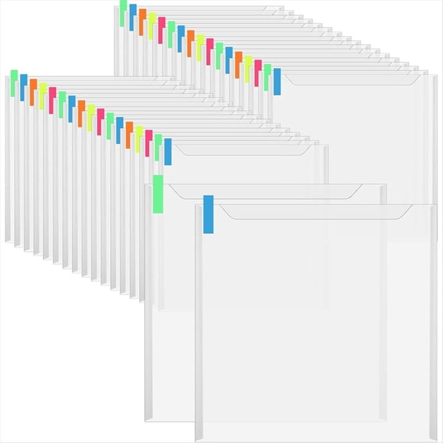 Organizador de Papel para Álbumes de Recortes, 36 Unidades, Transparente, con 100 Pestañas Adhesivas y Cartulina.