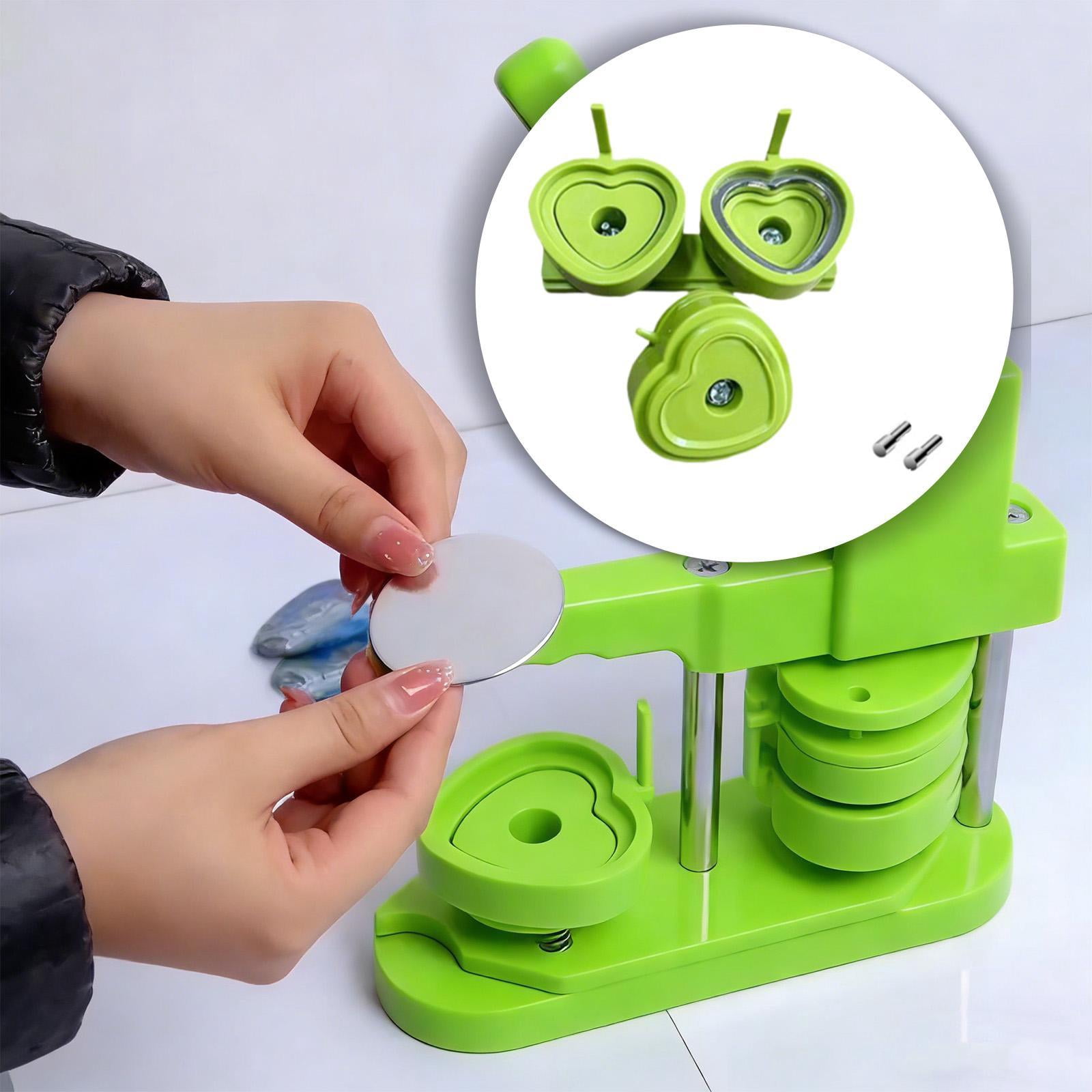 FVDPWYE ABS Plastic Badge Maker Die Mold Kit for Button Badge Press Machine and Creative Green