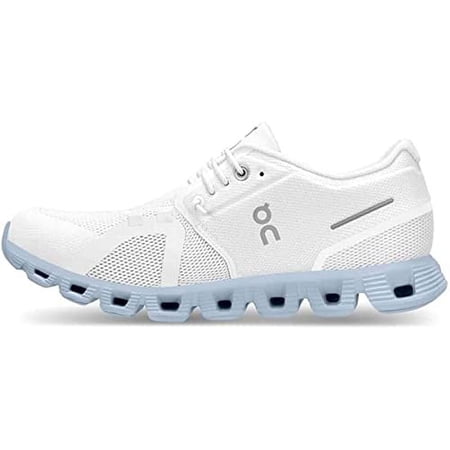 ON Women's Cloud 5 Sneakers, White I Chambray, 6 Medium US