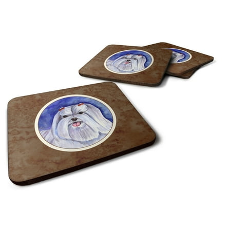 

Carolines Treasures 7108FC Maltese Foam Coaster Set of 4 3 1/2 x 3 1/2 multicolor