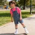 thumbnail image 5 of Cethrio Boys Cotton Outfit Sets, Summer Short Sleeve 3 Piece T-shirts Overalls and Socks Set Hot Pink Size 6, 5 of 5