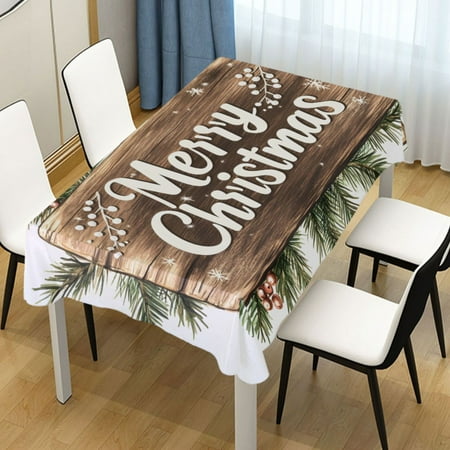 

ALAZA Merry Christmas Leaf Rectangle Tablecloth Tablecover Dinning Table Cloth 54 x54
