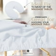 thumbnail image 2 of London Linens 3-Pc Massage Table Sheets Set Table Cover, Fitted Sheet & Face Rest Cover, White, 2 of 7