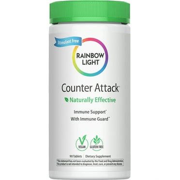 Rainbow Light Counter Attack Immune Support Tablets | with Vitamin C and Zinc | 90 Count