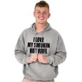 thumbnail image 3 of Love My Smokin Hot Wife Funny Spouse Hoodie Hooded Sweatshirt Men Brisco Brands S, 3 of 6