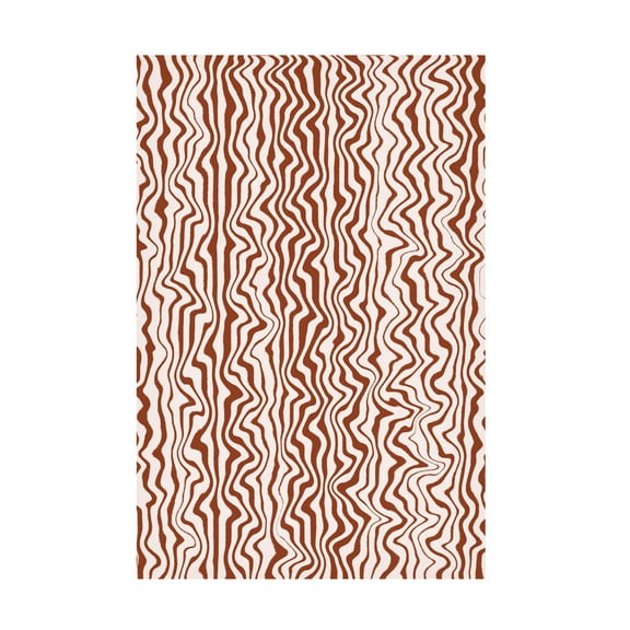 Canvas Wall Art - Treechild 'Liquid Beige Stripes Pattern' Wall Art for Living Room, Bedroom, or Office D?cor by Trademark Fine Art - 12 x 19 Inches