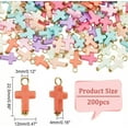 thumbnail image 2 of GKNET 200pcs Cross Acrylic Pendants Random Colors Crucifix Cross Charm Beads 22.5mm, 2 of 6