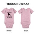 thumbnail image 3 of Warning: Protected by A Rottweiler Dog Funny Baby Rompers Infant Clothes (Pink,6-12 Months), 3 of 5