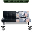 thumbnail image 5 of SCRAWLGOD Cartoon Cats Print Sofa Cover Stretch Washable Sofa Bed Slipcovers Armless 1 Piece Couch Cover with Elastic Bottom for Living Room, 5 of 9