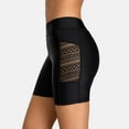 thumbnail image 3 of Alove Solid Stretch High Rise Swim Shorts For Women Side Hollow Out Boyleg Trunk, 3 of 5