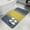 Gold, Navy, Gray, variant on Haze Blue White Ombre Striped Washable Area Rugs for Living Room Bedroom, Large Non Slip Indoor Floor Carpet Absorbent Farmhouse Vertical Stripes Door Mat Rugs for Bathroom Entryway 63"x90.6"