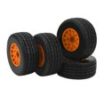 thumbnail image 2 of Pneus de Camion de Course Courte Rc Pneus de Camion de Course Courte Rc Fort Amorti Roue de Camion de Course Courte 1/10 Rc avec Adaptateur Hexagonal pour ARRMA Orange, 2 of 8