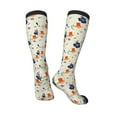 thumbnail image 4 of Balery Flower Leaves Printed Novelty Socks Men's Women's Crew Socks Sports Socks Knee High Socks Cotton Socks Quirky and Cool Socks, 4 of 9